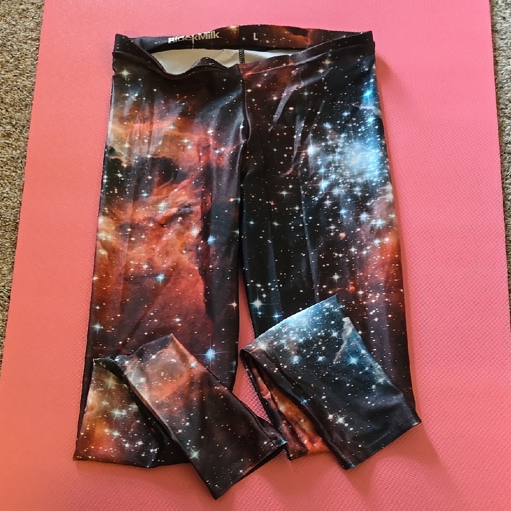 Blackmilk Galaxy Red Leggings Size L